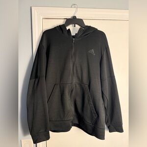 Adidas Women’s Dark Gray Zip-Up Hoodie